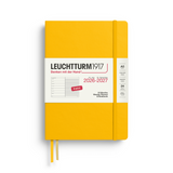 LEUCHTTURM1917 Weekly Planner & Notebook Medium (A5) 18 months 2026/2027 Sunflower