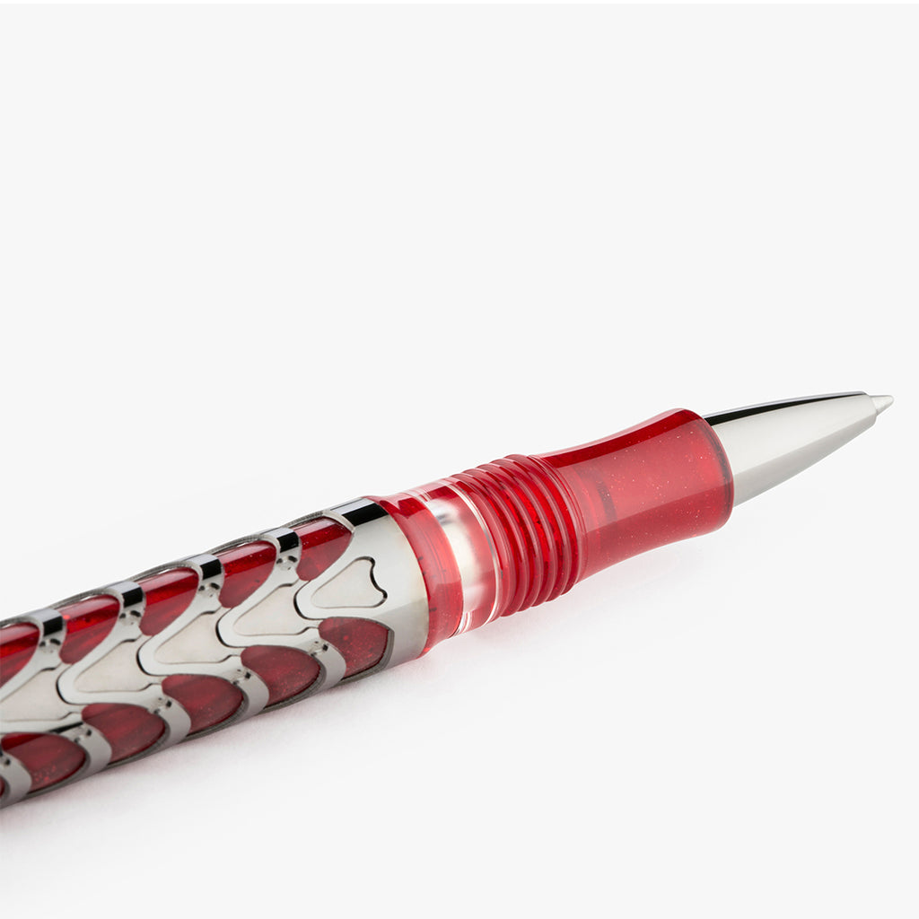 Visconti Skeleton Rollerball Pen Red by Visconti at Cult Pens