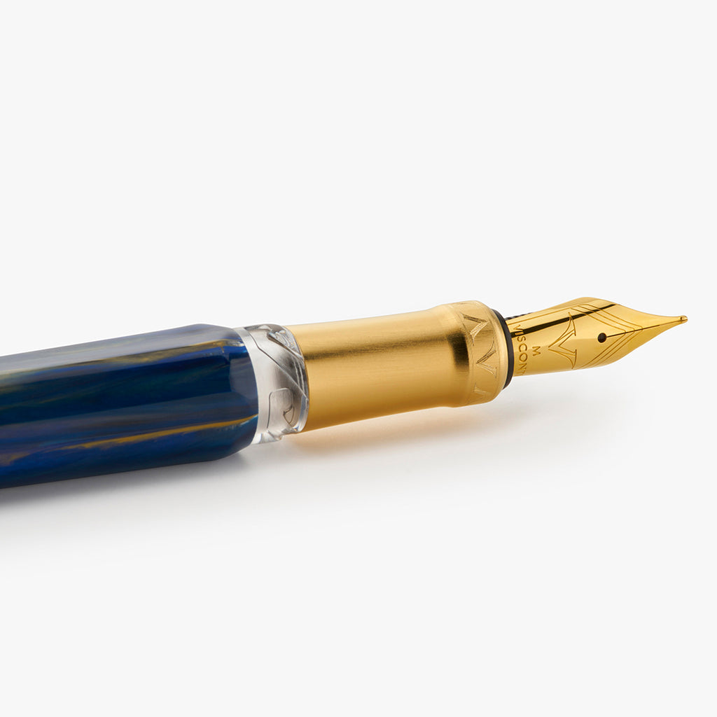 Visconti Opera Gold Fountain Pen D.S Blue by Visconti at Cult Pens