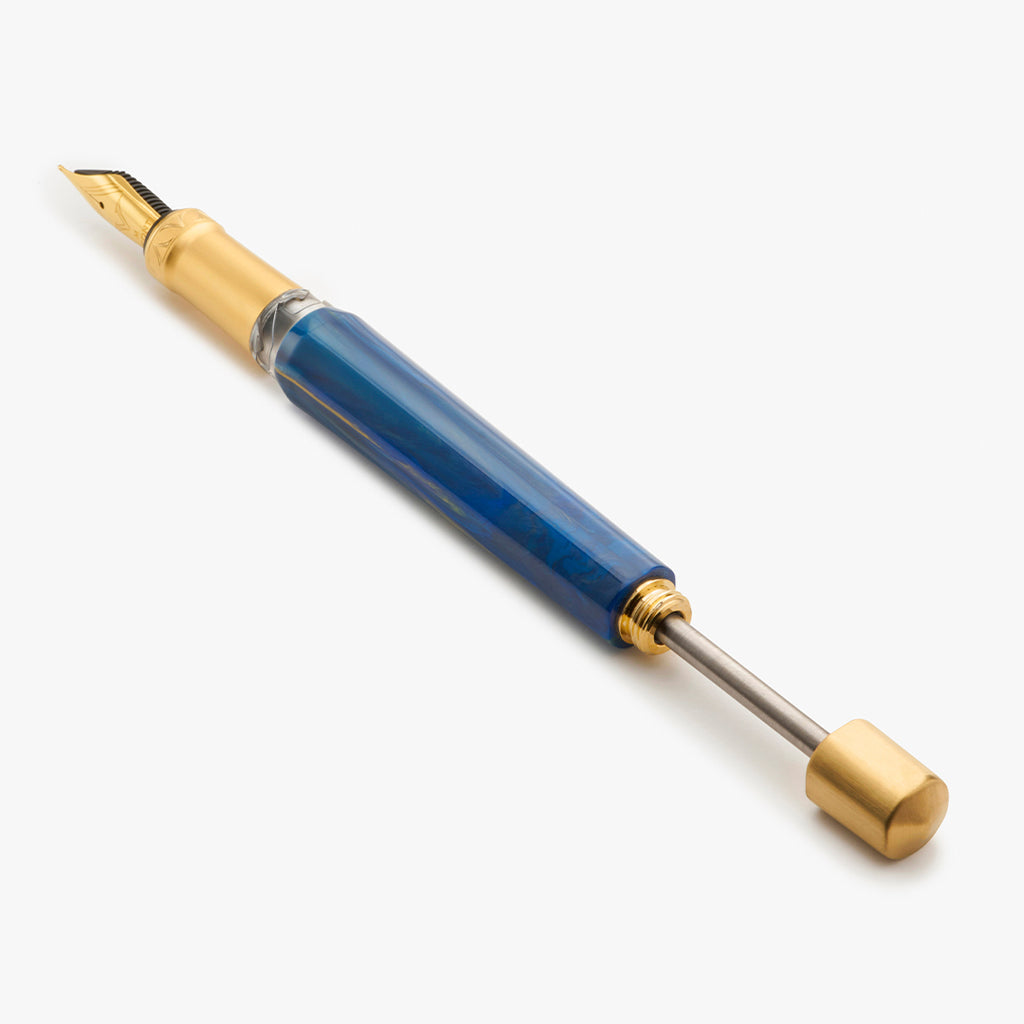 Visconti Opera Gold Fountain Pen D.S Blue by Visconti at Cult Pens