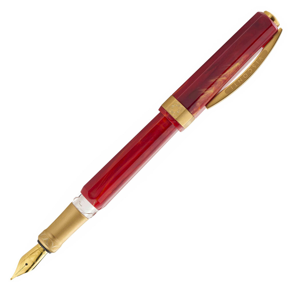 Visconti Opera Gold Fountain Pen D.S Red by Visconti at Cult Pens