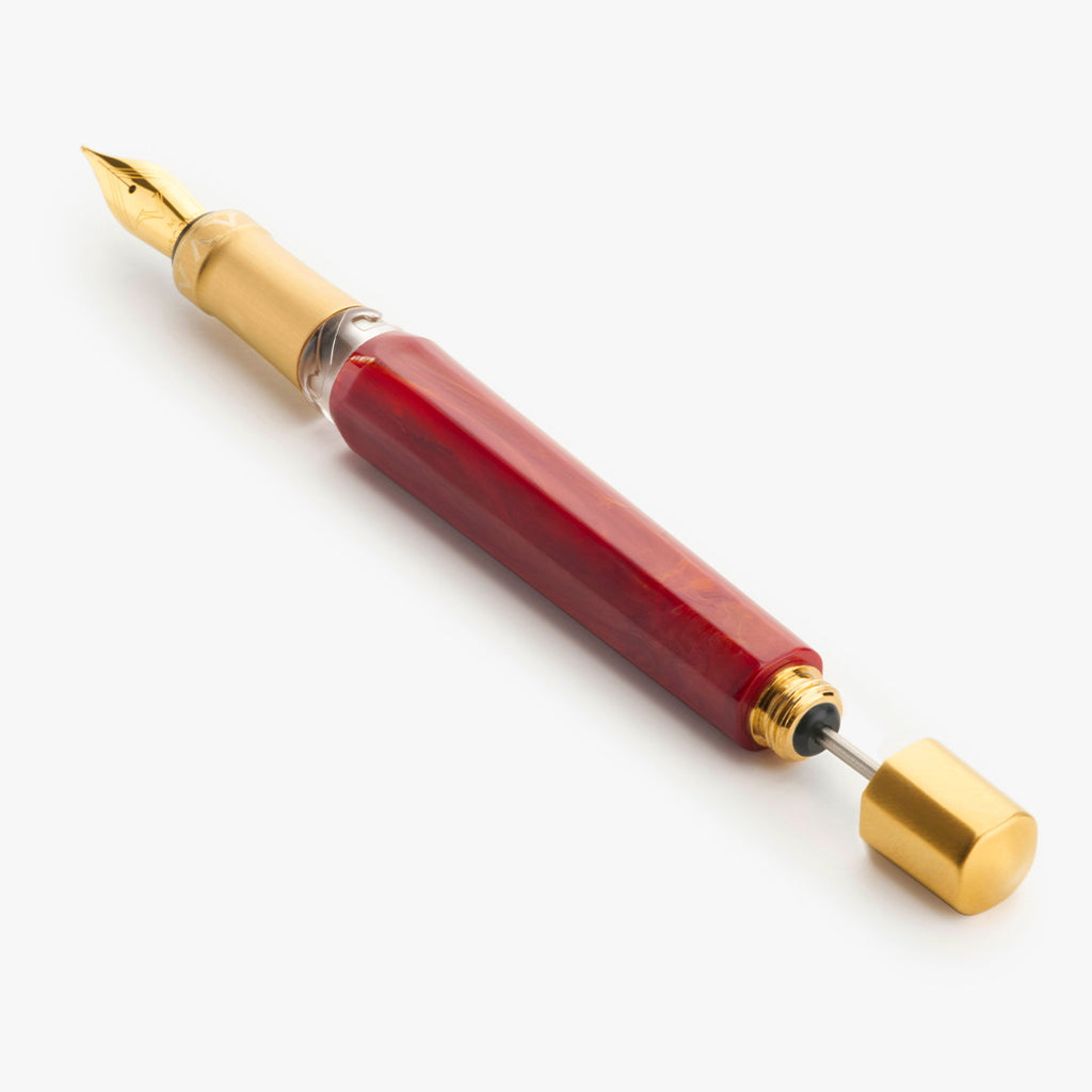 Visconti Opera Gold Fountain Pen D.S Red by Visconti at Cult Pens