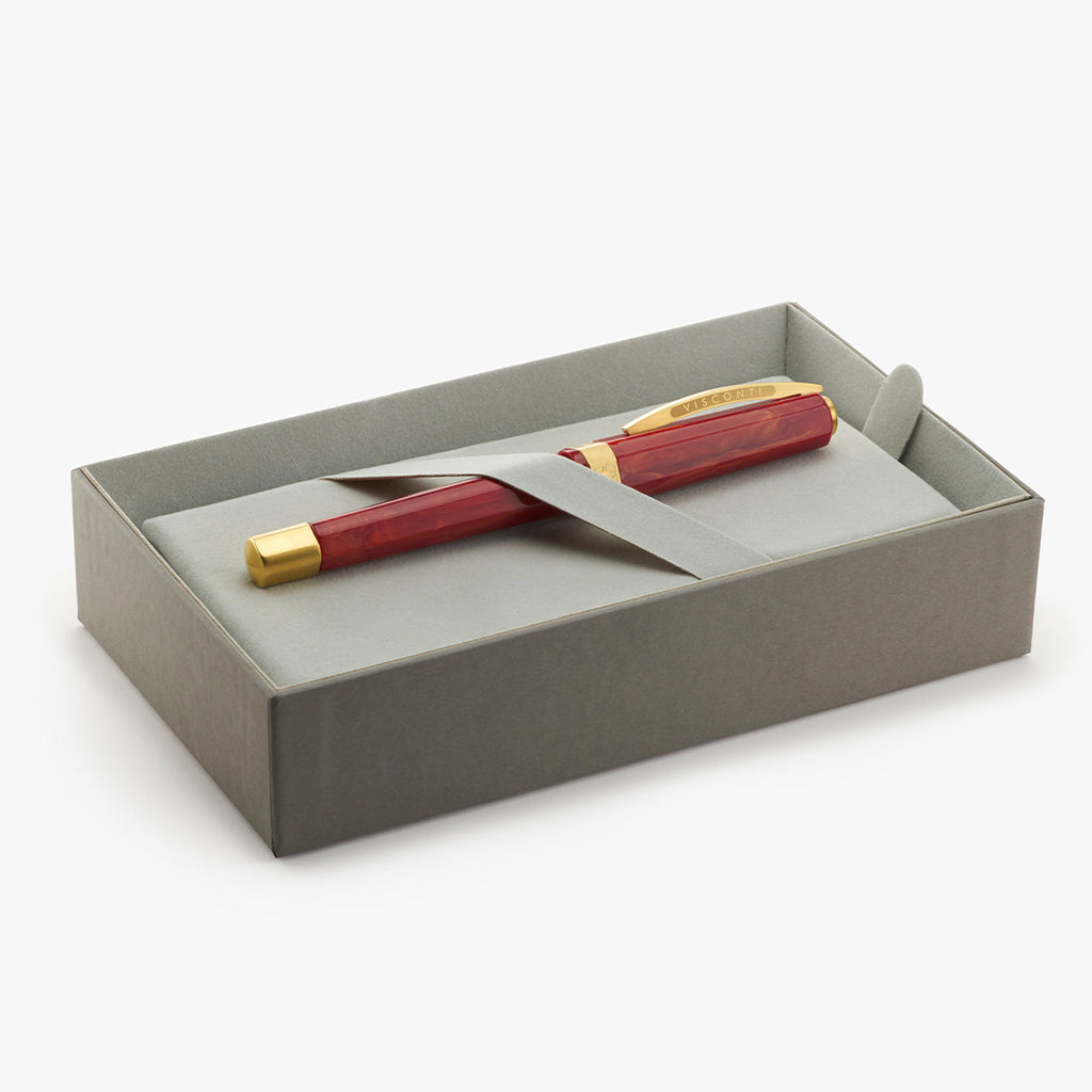 Visconti Opera Gold Rollerball Pen Red by Visconti at Cult Pens