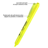 WRITECH Retractable Highlighter Set of 6 Assorted Colours