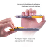 WRITECH Retractable Permanent Marker Pack of 6 Assorted Colours