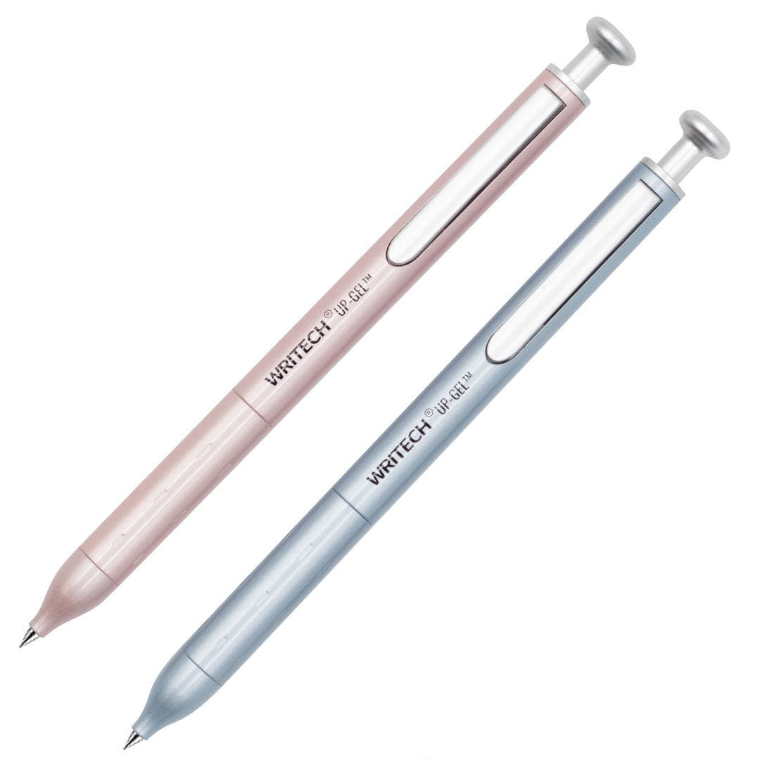WRITECH Space Up Metal Gel Pens Set of 2 Pink and Grey