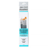Winsor & Newton Foundation Acrylic Synthetic Brush Short Handle 6 Pack