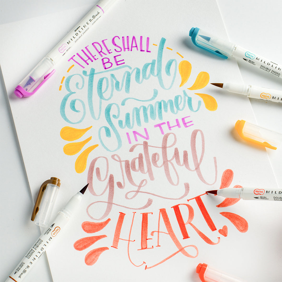 Zebra Pen Mildliner Lettering Ideas Calligraphy With Mildliners