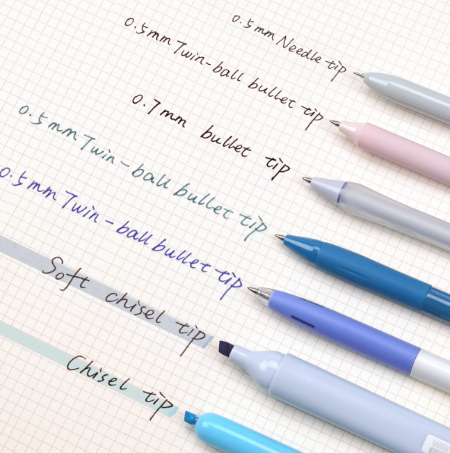 WRITECH 7 Piece Writing Set Blue and Black