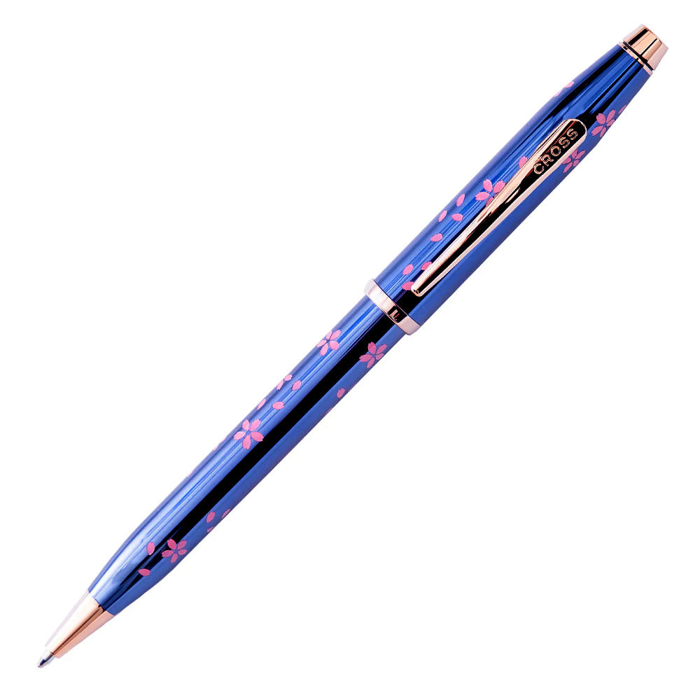 Cross Century II Cherry Blossom Translucent Blue Lacquer Ballpoint Pen