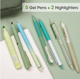 WRITECH 7 Piece Writing Set Green and Black