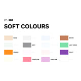 Uni POSCA Brush Marker Pen PC-5BR Medium Set of 8 Soft Colours