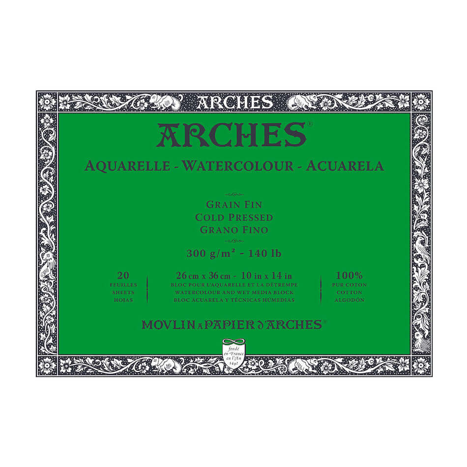 Arches Watercolour Cold Pressed Block 26 x 36 by Arches at Cult Pens