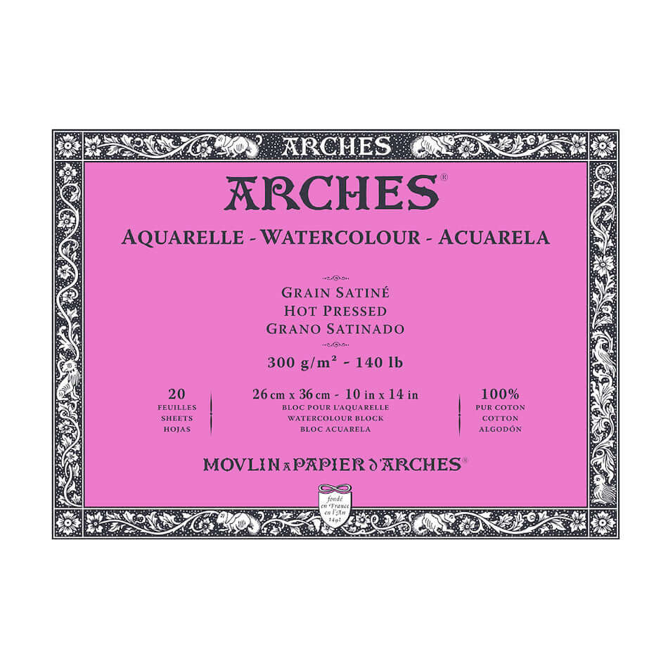 Arches Watercolour Hot Pressed Block 26 x 36 by Arches at Cult Pens