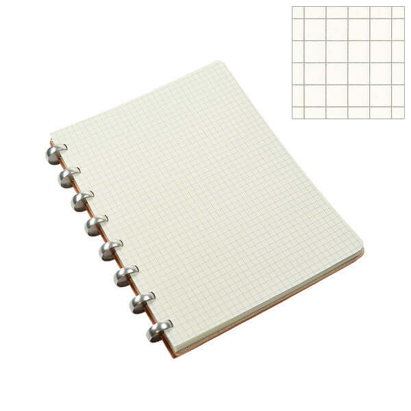 Atoma Pur Disc-Bound Refillable A5+ Notebook Natural Leather by Atoma at Cult Pens