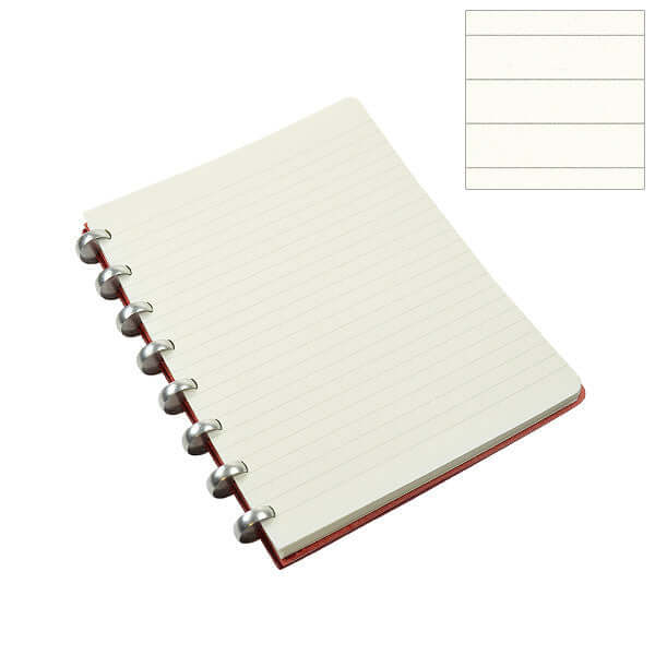 Atoma Pur Disc-Bound Refillable A5+ Notebook Red Leather by Atoma at Cult Pens
