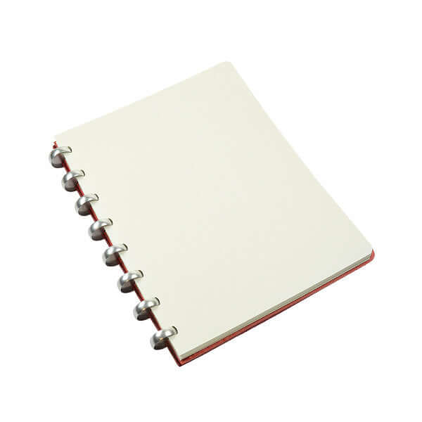Atoma Pur Disc-Bound Refillable A5+ Notebook Red Leather by Atoma at Cult Pens