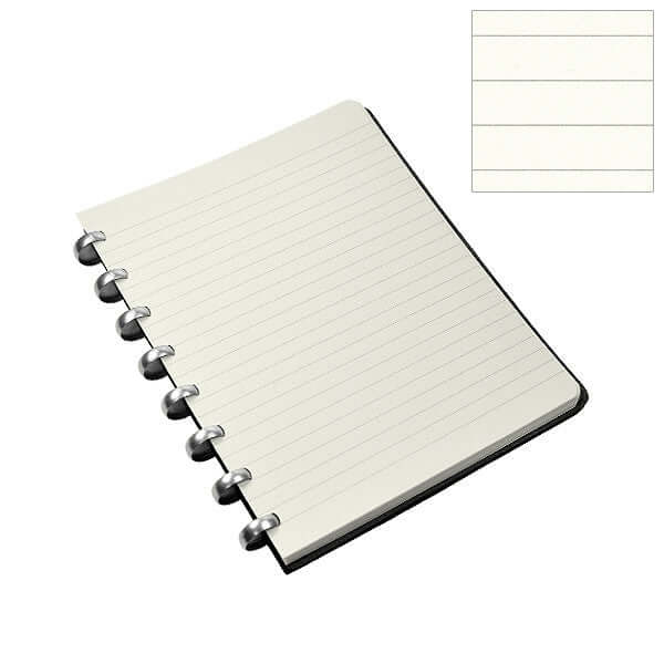 Atoma Pur Disc-Bound Refillable 165 x 210 Notebook Black Leather
