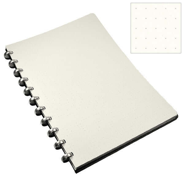Atoma Pur Disc-Bound Refillable A4 Notebook Black Leather by Atoma at Cult Pens