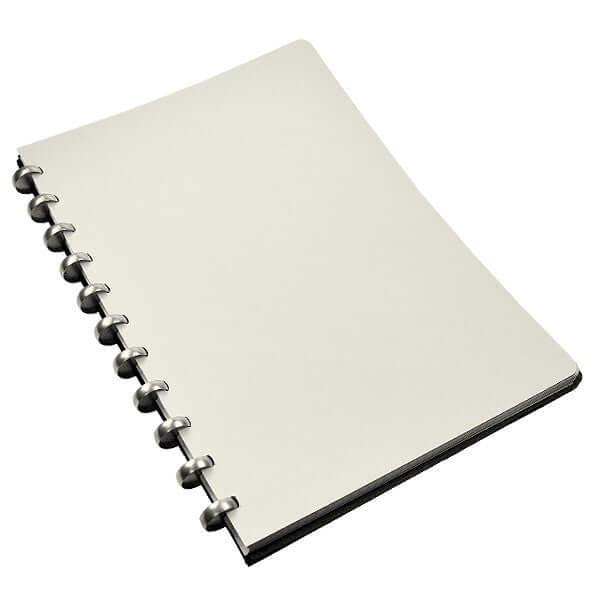 Atoma Pur Disc-Bound Refillable A4 Notebook Black Leather by Atoma at Cult Pens