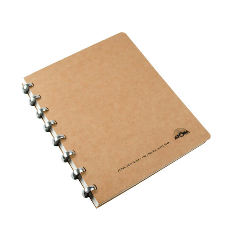 Atoma Amazing Texon Cover Disc-Bound Refillable Notebook Brown A5+ by Atoma at Cult Pens