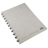 Atoma Amazing Texon Cover Disc-Bound Refillable Notebook Grey A4 by Atoma at Cult Pens