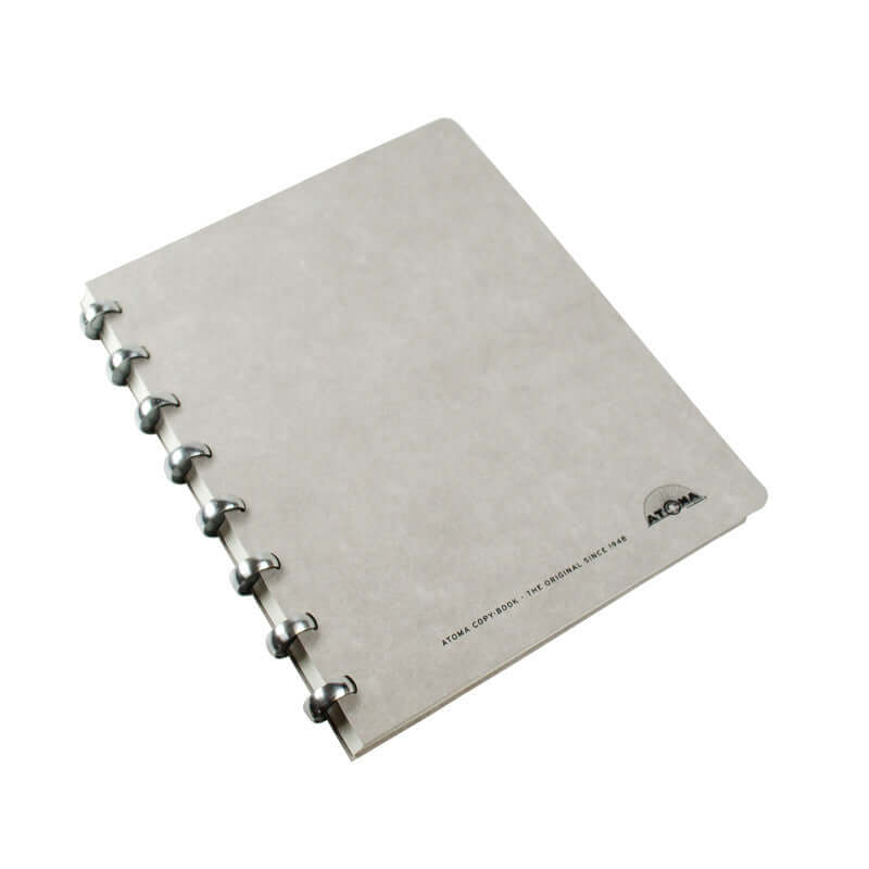 Atoma Amazing Texon Cover Disc-Bound Refillable Notebook Grey A5+ by Atoma at Cult Pens