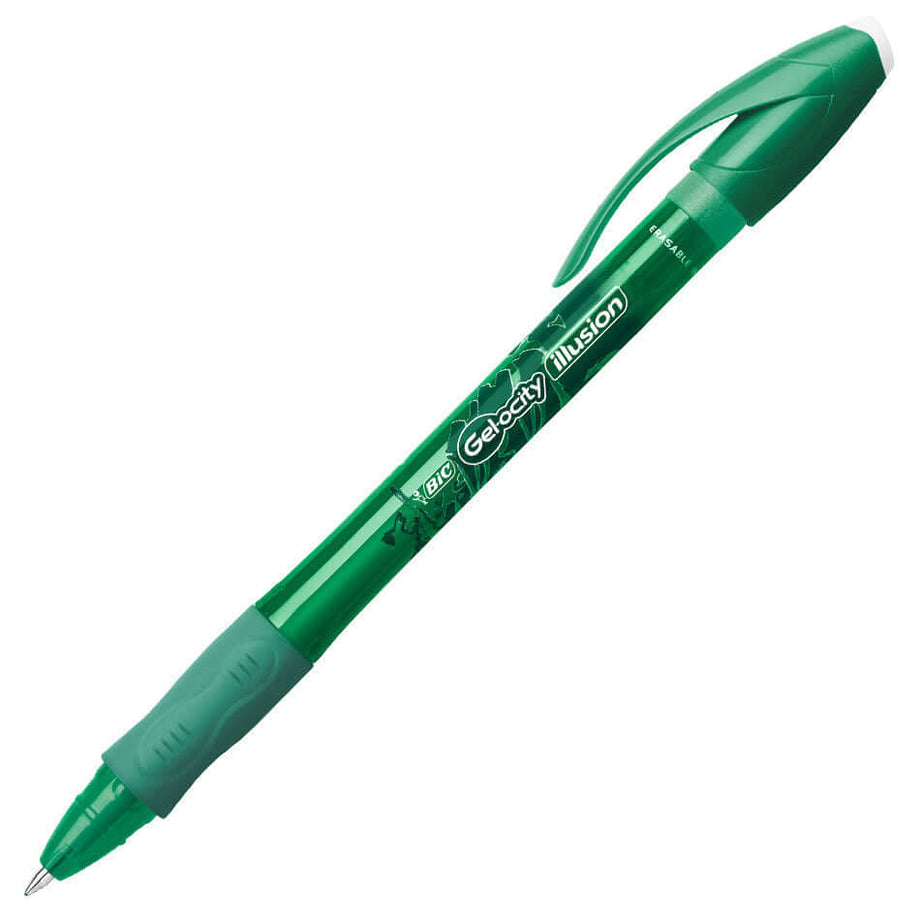 Bic - Gelocity Illusion, Penna gel, Verde, penne sfuse, 0,7 mm 55135443