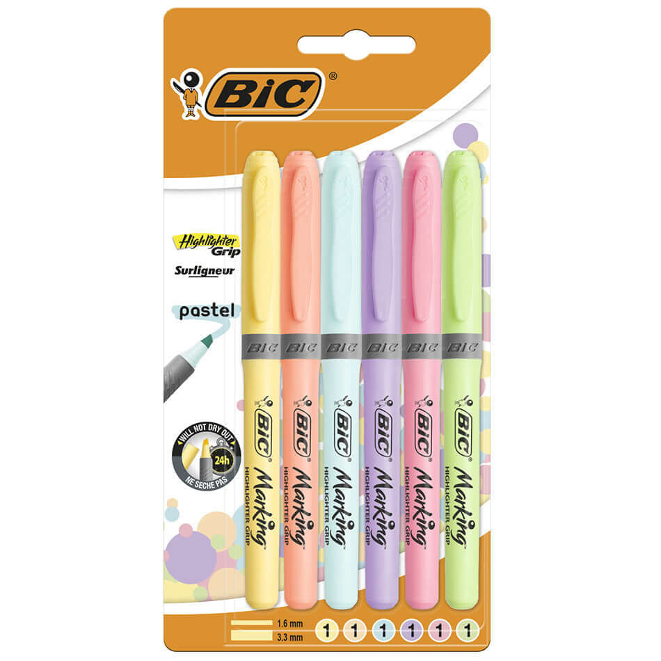 Grip Highlighter Pastel Set 6