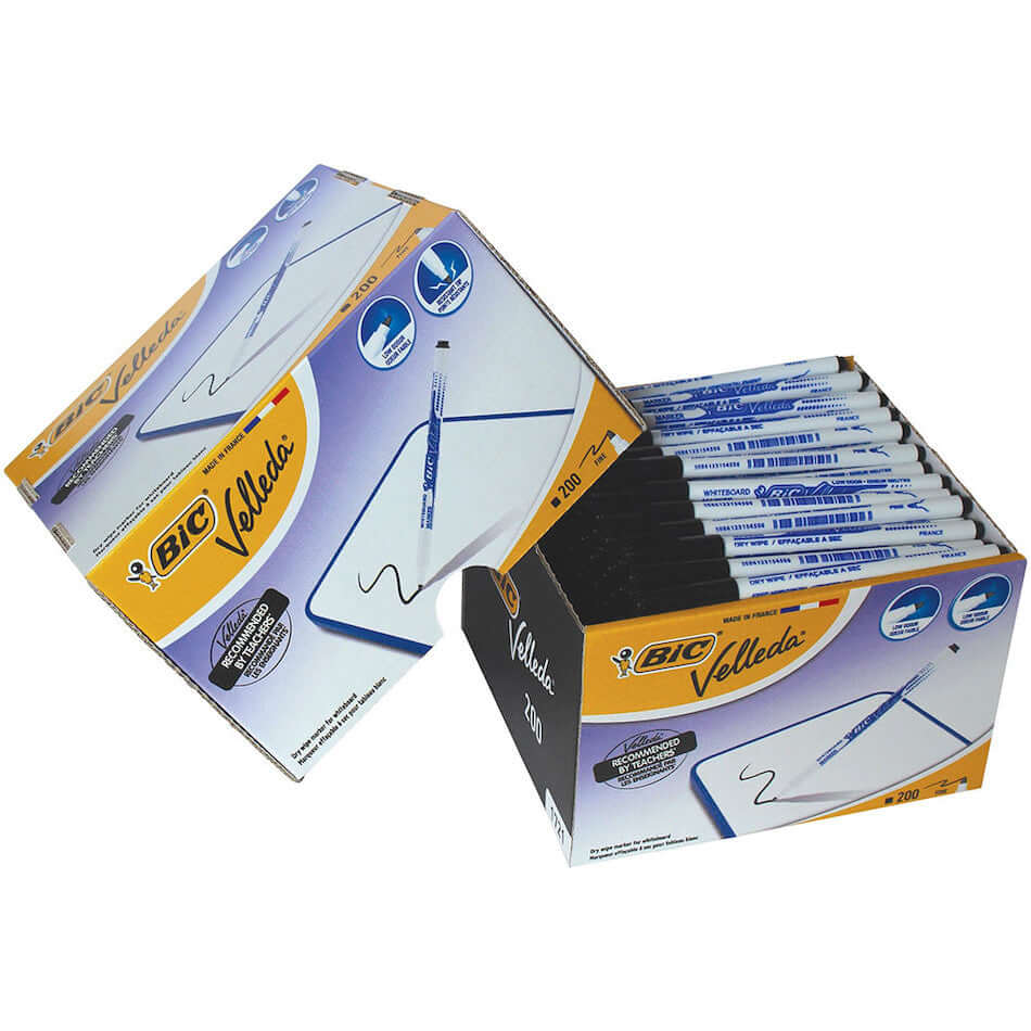 BIC Velleda 1721 Whiteboard Marker Box of 200 Black by BIC at Cult Pens