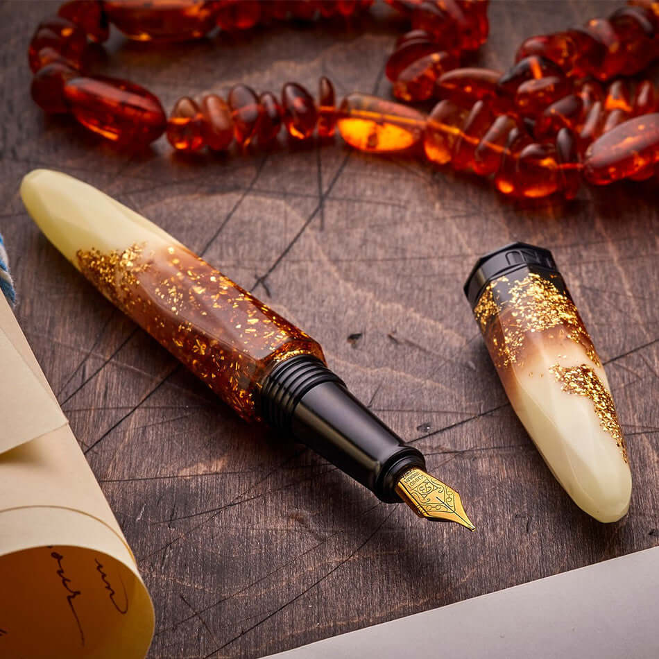 Benu Briolette Fountain Pen Luminous Amber by Benu at Cult Pens
