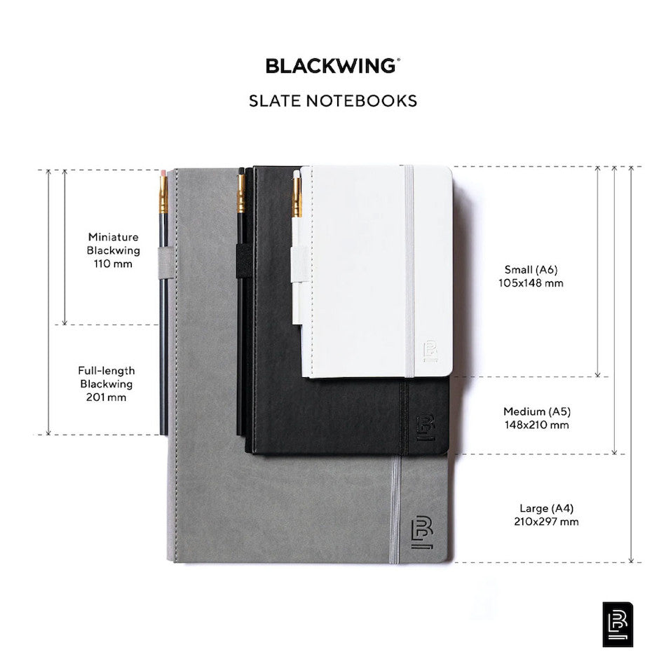 Black Notepad Set Blackwing Slate Notebook and Pencil Set Black A6