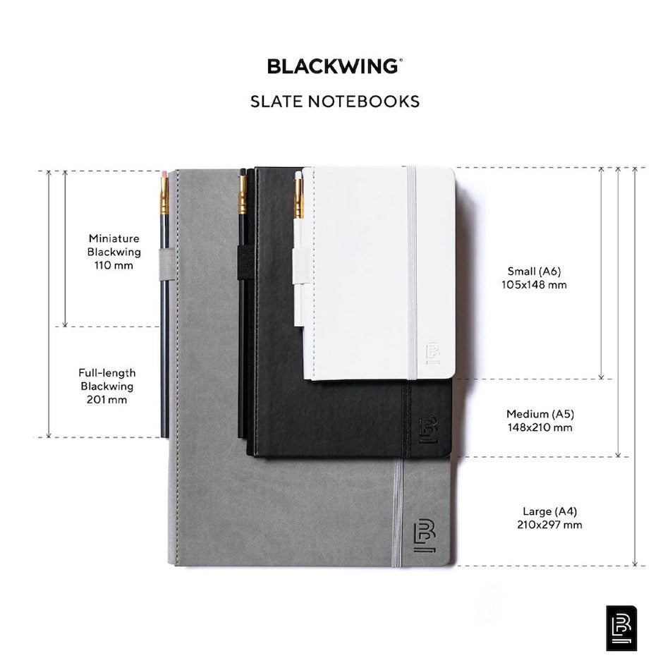 Blackwing Slate Notebook and Pencil Set White A6 by Blackwing at Cult Pens