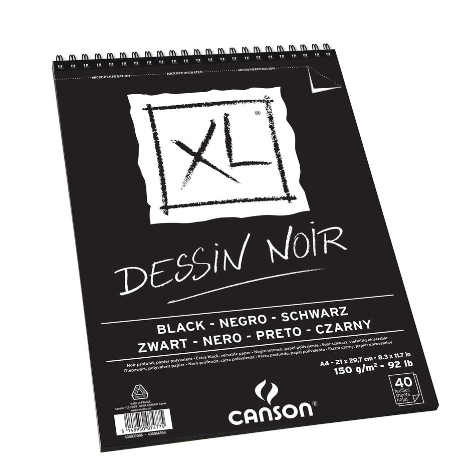 Canson XL Black Paper Spiral Pad A4 by Canson at Cult Pens
