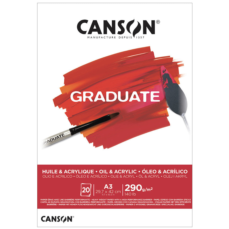 Canson Graduate Oil/Acrylic Pad A3 by Canson at Cult Pens