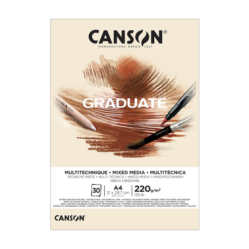Canson Graduate Yellow Ochre Mixed Media Pad A4 by Canson at Cult Pens