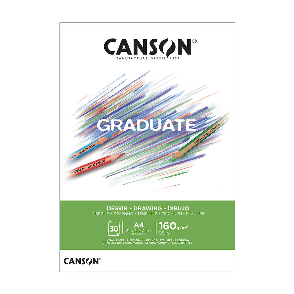Canson Graduate White Drawing Pad A4 by Canson at Cult Pens