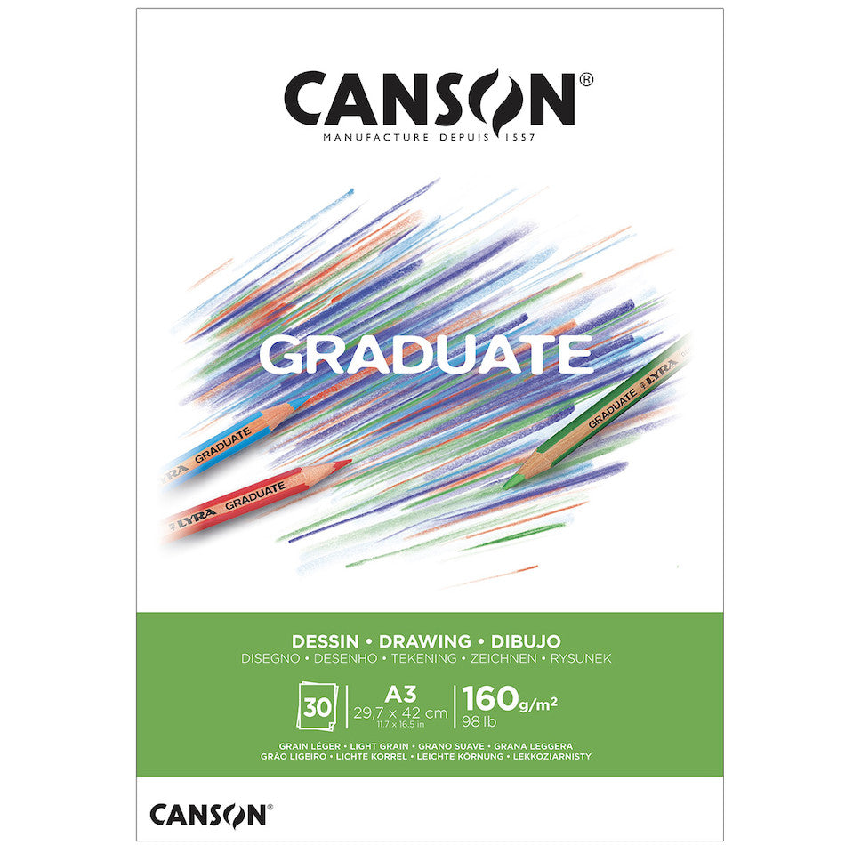 Canson Graduate White Drawing Pad A3 by Canson at Cult Pens