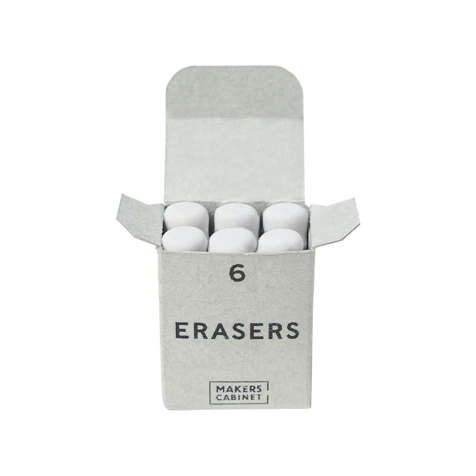 Makers Cabinet Ferrule Pencil Holder Eraser Refill Set of 6 by Makers Cabinet at Cult Pens