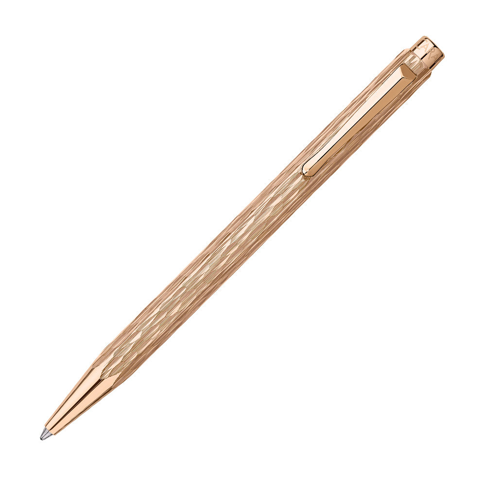 Caran d'Ache Ecridor Venetian Gilt Rose Ballpoint Pen and Leather Case Set by Caran d'Ache at Cult Pens