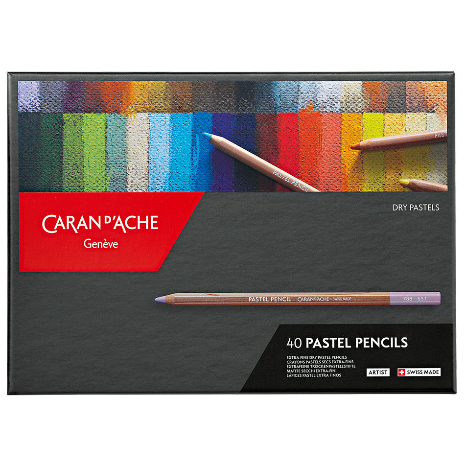 Caran d'Ache Pastel Pencil Assorted Box of 40 by Caran d'Ache at Cult Pens