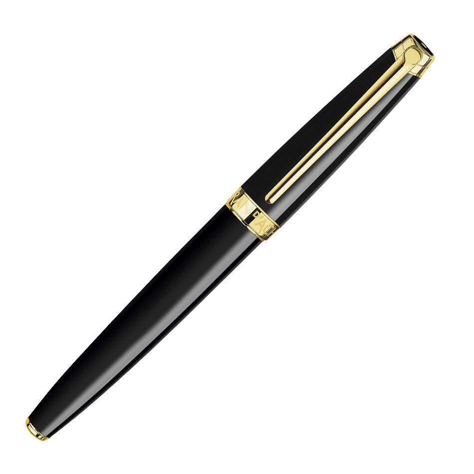 Caran d'Ache Leman Ebony Fountain Pen Gold Trim by Caran d'Ache at Cult Pens