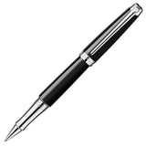 Caran d'Ache Leman Ebony Rollerball Pen Silver Trim by Caran d'Ache at Cult Pens