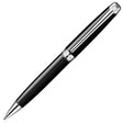 Caran d'Ache Leman Ebony Ballpoint Pen Silver Trim by Caran d'Ache at Cult Pens