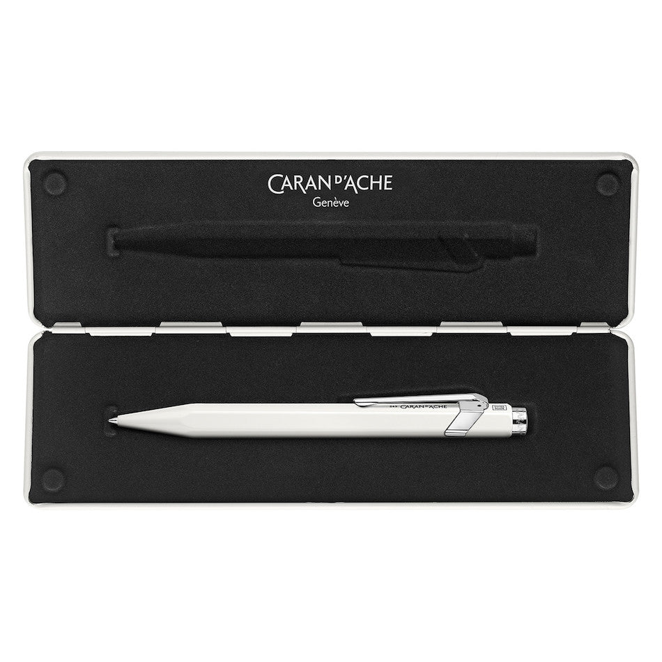 Caran d'Ache 849 Rollerball Pen with Slimpack White by Caran d'Ache at Cult Pens