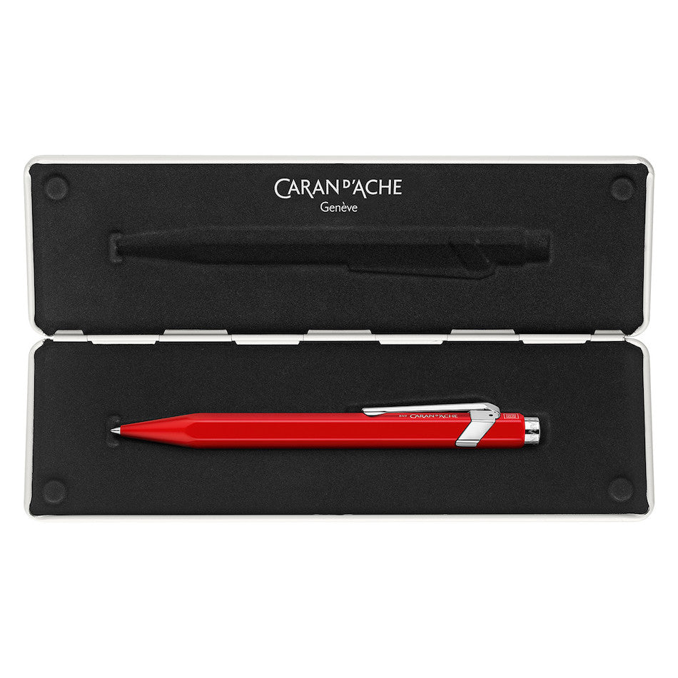 Caran d'Ache 849 Rollerball Pen with Slimpack Red by Caran d'Ache at Cult Pens