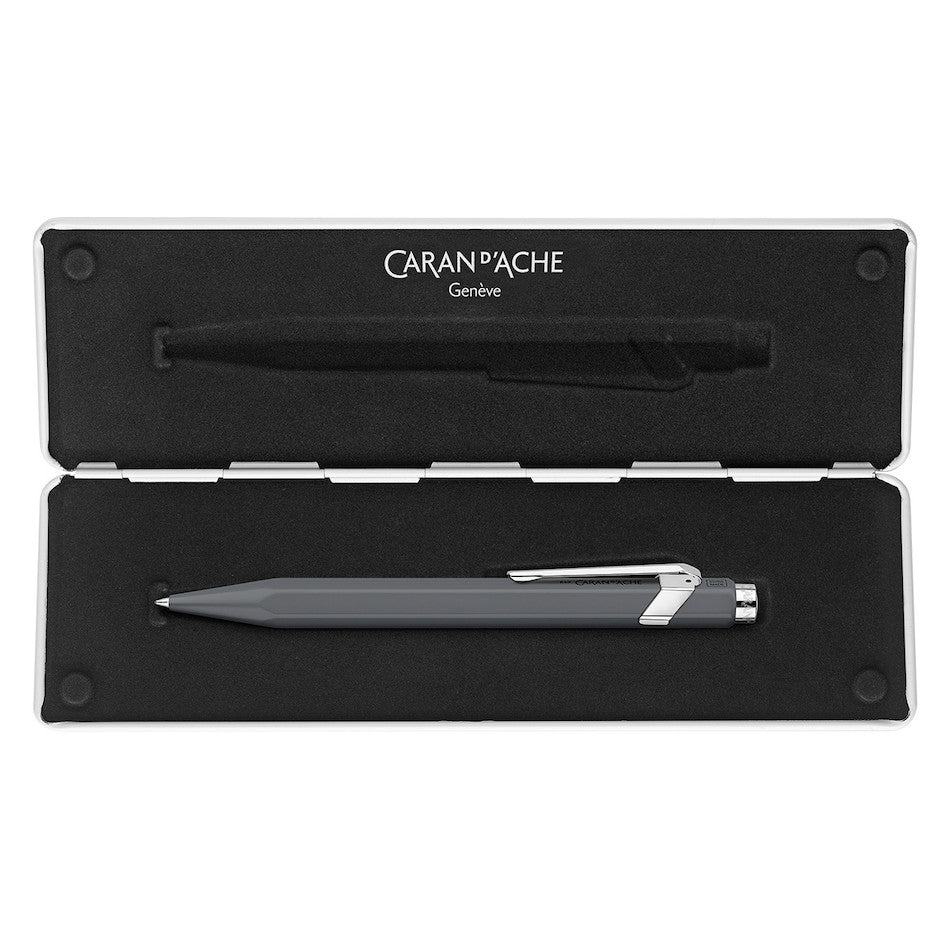 Caran d'Ache 849 Rollerball Pen with Slimpack Grey by Caran d'Ache at Cult Pens