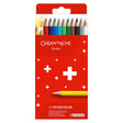 Caran d'Ache Swisscolor Water-Resistant Colouring Pencils Cardboard Box of 12 by Caran d'Ache at Cult Pens