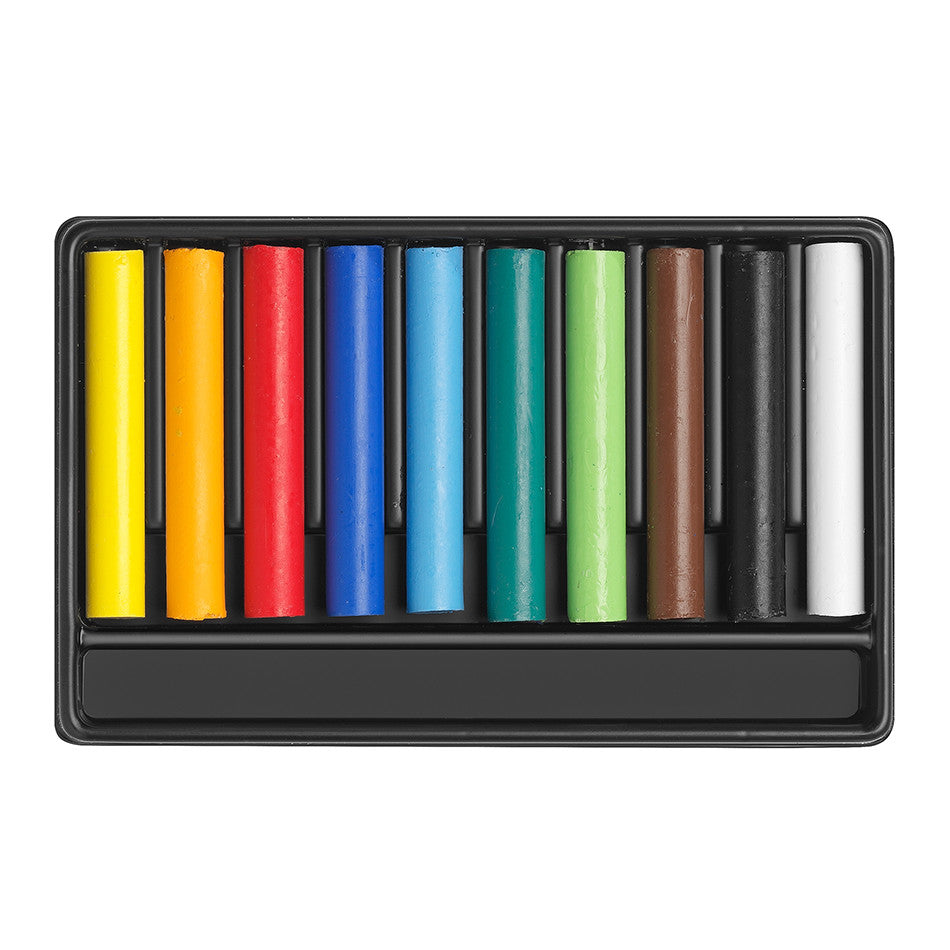 Caran d'Ache Swisscolor Water-Soluble Wax Pastels Box of 10 by Caran d'Ache at Cult Pens