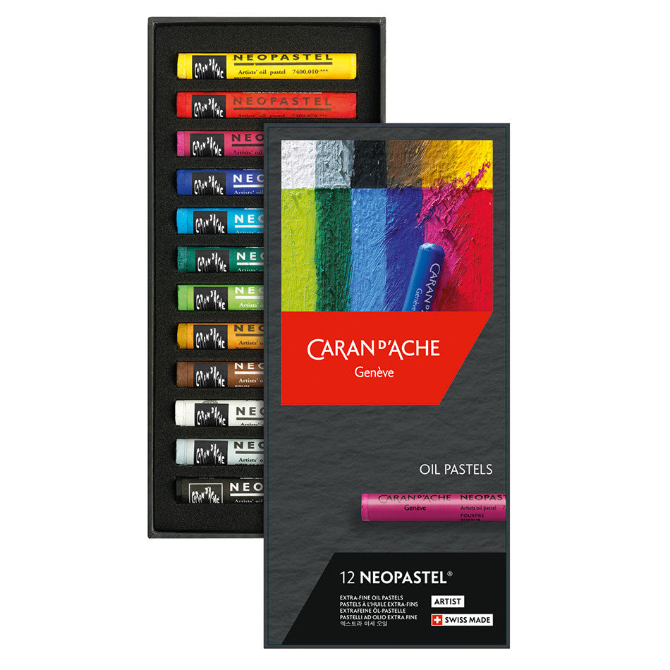 Caran d'Ache Neopastel Oil Pastel Box of 12 by Caran d'Ache at Cult Pens
